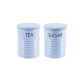 Tea & Sugar Jar - Set Of 2 (Blue, Each 900 mL)