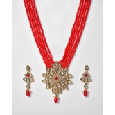 Kundan Beads Gold Plated Necklace Set