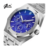 acnos Silver Stainless Steel Analog Mens Watch