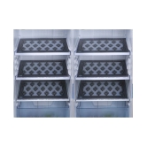 E-Retailer Set of 6 PVC Black Fridge Mats - Black