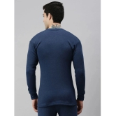 Pack of 2 Lux Cottswool - Blue Cotton Blend Mens Thermal Tops - None