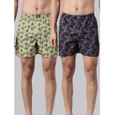 Joven Green Cotton Mens Boxer- ( Pack of 2 ) - None