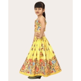 Girls Rayon Silk Fully Stitched Lehenga Choli | Bandhani Print MultiColor Lehenga Choli Set-Yellow / 6 Years-7 Years