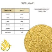 Native Pods Foxtail Millet Unpolished 1Kg- Kangni,Thinai,Navane - Natural, Organic - Gluten free and Wholesome Grain without Preservatives