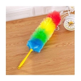 INGENS Multipurpose Multicolour Neon Plastic & Microfiber PP Static Duster for Glass, Fan, AC, Car Dashboard/Seat, TV, Fridge,Printer etc