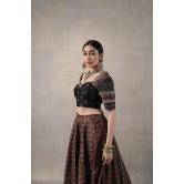 Padmini Poshak Deep Brown lehenga Set-XS