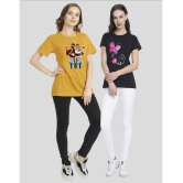 CHOZI - Multi Color Cotton Blend Regular Fit Women's T-Shirt ( Pack of 2 ) - None