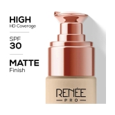 RENEE PRO HD Foundation - Fir, Seamless HD Coverage with Matte Finish & SPF15, 30 Ml