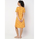 Smarty Pants - Mustard Cotton Womens Nightwear Night Dress ( Pack of 1 ) - None