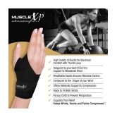 MuscleXP DrFitness+ Wrist Brace with Thumb Support For Men & Women, Gym & Workout, Sports Injury & Wrist Pain, Hands & Palms Compression - Black