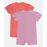 miniklub Multicolor Cotton Rompers For Baby Girl ( Pack of 2 ) - None