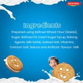 Britannia Milk Bikis - Milk Cream Biscuits, Essential Nutrients, Teatime Snack, 100 G