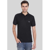 LEEBONEE - Black Cotton Blend Regular Fit Men's Polo T Shirt ( Pack of 1 ) - None