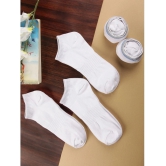 ONN - Cotton Mens Solid White Ankle Length Socks ( Pack of 3 ) - White