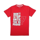 Proteens Boys Red Printed Round Neck T-Shirts Pack of 1 - None