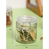 VON CASA Jar Set of 4 PCS 80ml - Transparent Glass Glossy Finish