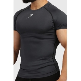 Fuaark - Grey Polyester Slim Fit Mens Compression T-Shirt ( Pack of 1 ) - None