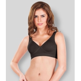 Dermawear Black Poly Cotton Solid Sports Bra - 30