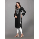 Kapadia - Black Rayon Womens Straight Kurti ( Pack of 1 ) - None