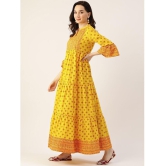 Kbz - Yellow Cotton Women's A-line Dress ( Pack of 1 ) - None