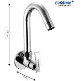 Cossimo Brass Soft Sink Tap for Kitchen Sink (Pack of 1) Brass Kitchen Sink Tap (Sink Cock)