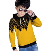 FORCE Kids Cotton hooded Tshirt Black::Yellow 6-7 Years - None