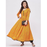 Tissu - Yellow Rayon Women''s Anarkali Kurti ( Pack of 1 ) - None