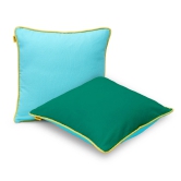 Reversible Cord Cushion Cover | SET OF 2 Green-Blue