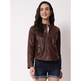 FUNDAY FASHION Women Other Full Sleeve Solid Leather Standard Length Jacket