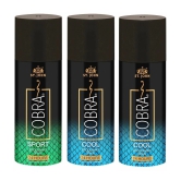 ST.JOHN Cobra Cool 150ml *2 & Sport 150ml Deodorant Spray for Men (450ml) Pack of 3