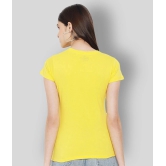 Fabflee - 100% Cotton Regular Yellow Womens T-Shirt ( Pack of 1 ) - None