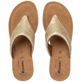 Inblu - Gold Womens Leather Slipper - None