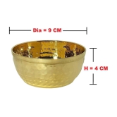 A & H ENTERPRISES - Hammered Katori /Sabzi Bowl Brass Cereal Bowl 200 mL ( Set of 1 ) - Brass