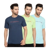 Zeffit - Cotton Blend Regular Fit Multicolor Mens Sports T-Shirt ( Pack of 3 ) - None