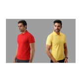 SKYRISE - Multicolor Cotton Blend Slim Fit Men's Polo T Shirt ( Pack of 2 ) - None