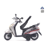 thriftkart -  Bestiva Grey Colour scooty Toy - Pull Back Action- Rear Wheel Suspension Moves - Seat Opens - Pull Back Action That can Change to Free Wheel - Assorted