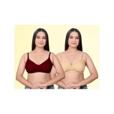 HAYA Pack of 2 Cotton Non Padded Womens Everyday Bra ( Multicolor ) Pushup D706 - None