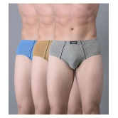 Pack of 3 Dollar Bigboss Assorted Solid Cotton Blend Men Brief - None