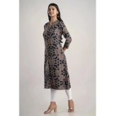 MAUKA - Brown Rayon Womens Straight Kurti ( Pack of 1 ) - None