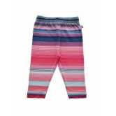 Girls Pink Striped Legging (95%Cotton 5%Elasthan Jersey)