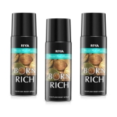 Riya Born Rich Deodorant Spray & Perfume For Unisex 450 ( Pack of 3 )