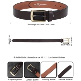 Loopa - Brown 100% Leather Mens Formal Belt ( Pack of 1 ) - None