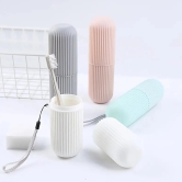 0308 Travel Toothbrush Holder, Portable Toothbrush Case for Traveling, Camping, Capsule Shape Travel Toothbrush Toothpaste Case Holder Portable Toothbrush Storage Plastic Toothbrush Holder With R