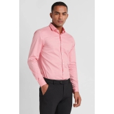 Men Pink Super Slim Fit Formal Full Sleeves Formal Shirt