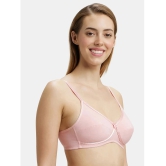 Jockey 1242 Wirefree Non Padded Super Combed Cotton Elastane Cross Over Everyday Bra - Candy Pink - None