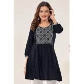 Glomee - Black Viscose Women's Tunic ( Pack of 1 ) - None