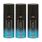 ST.JOHN Cobra Cool Limited Edition Deodorant Spray for Men 150ml (450ml) - Pack of 3