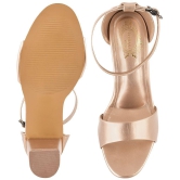 Shoetopia - Gold Women''s Sandal Heels - None