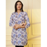 Tissu Cotton Printed Straight Womens Kurti - Multicolor ( Pack of 1 ) - None