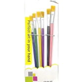 ECLET 6 Pcs Different Size Paint Brush Set (Flat) A